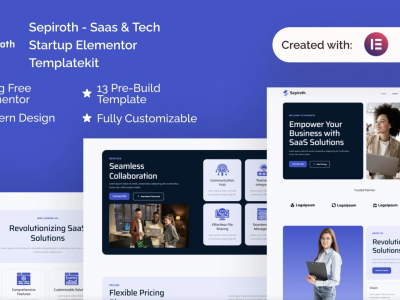 Sepiroth - Saas & Tech Startup Elementor Template Kit