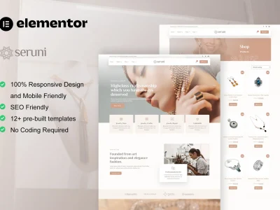 Seruni - Jewelry Store WooCommerce Elementor Pro Template Kit