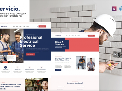 Servicio - Electrician & Electrical Services Template Kit