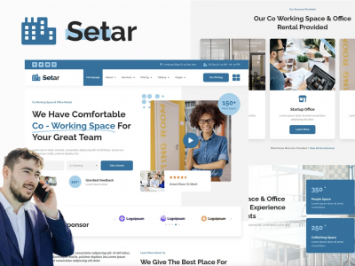 Setar - Coworking Space & Startup Office Elementor Template Kit