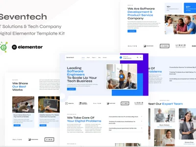 Seventech - IT Solutions & Tech Company Digital Elementor Template Kit