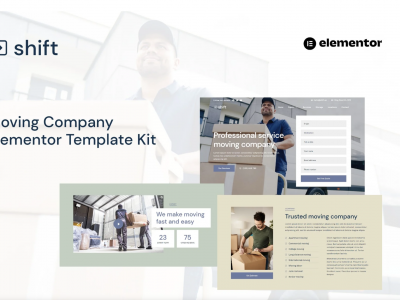Shift - Moving Company Website Elementor Template Kit