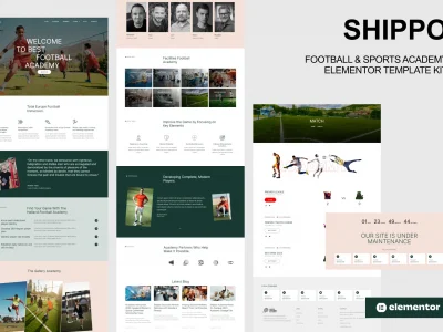Shippo - Football & Sports Academy Elementor Template Kit