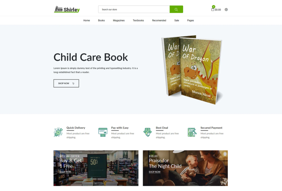Shirley – Book Store Shopify Theme