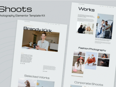 Shoots - Photography Elementor Template Kits