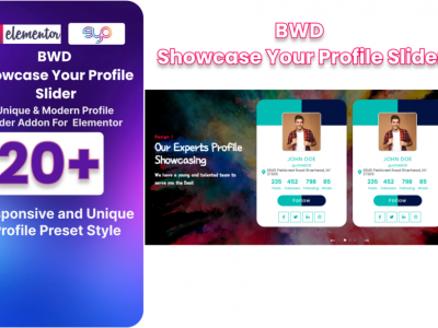 Showcase Your Profile Slider Addon For Elementor
