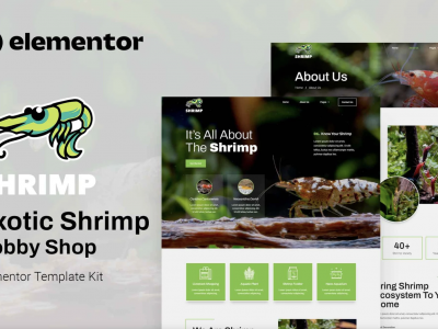 Shrimp - Aquarium & Hobby Shop Elementor Template Kit