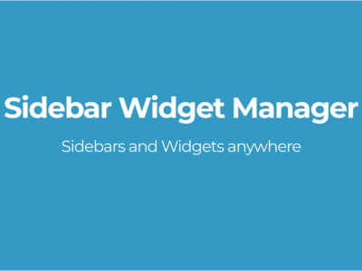 Sidebar Widget Manager