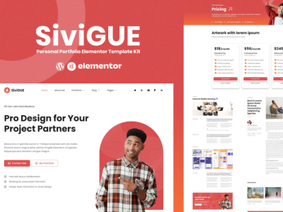 SiviGUE - Personal Portfolio Elementor Template Kit