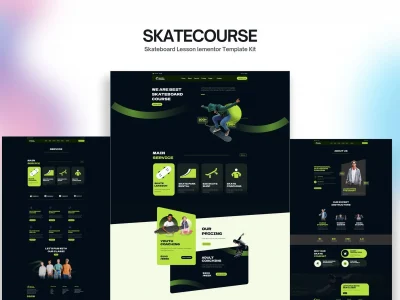Skatecourse - Skateboard Lesson Elementor Kit