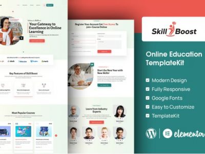 Skill Boost - Online Education Elementor Template Kit