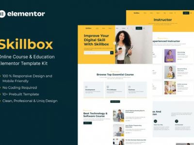 Skillbox - Online Course & Education Elementor Template Kit