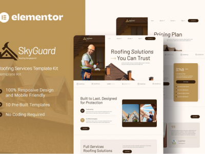SkyGuard - Roofing Services Elementor Template Kit