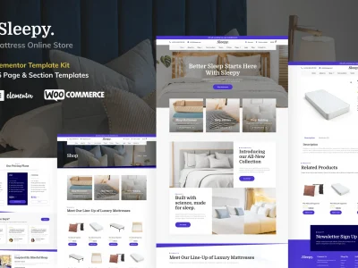 Sleepy - Mattress & Bedding Online Store Elementor Pro Template Kit