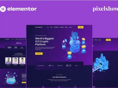 Smart ICO - Crypto Currency Elementor Pro Full Site Kit