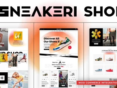 Sneakeri - Sports Shoes Store Elementor Pro Template Kit
