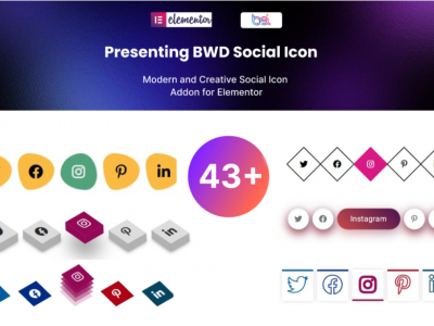 Social Media Icon addon for elementor