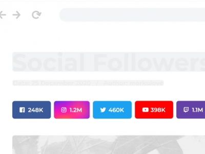 Social followers bar for WordPress