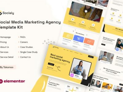 Socialy - Social Media Marketing Agency Elementor Pro Template Kit