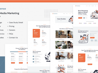 Socience | Social Media Marketing Agency Elementor Template Kit