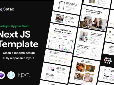 Sofax – Saas Startup React Next Js Template