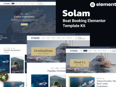 Solam - Boat Booking Elementor Pro Template Kit