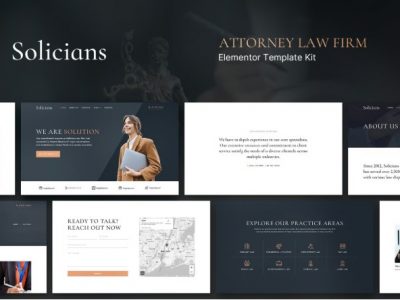 Solicians – Attorney Law Firm Elementor Template Kit