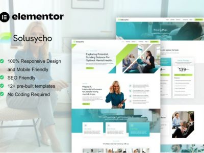 Solusycho - Psychology & Mental Health Elementor Template Kit