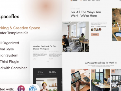 SpaceFlex - Coworking & Creative Space Elementor Pro Template Kit