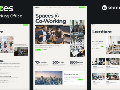 Spaces - Co-Working Elementor Pro Template Kit