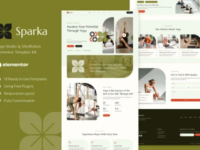 Sparka - Yoga Studio & Meditation Elementor Template Kit