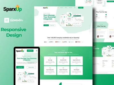 SparxUp - Saas & Startup Elementor Template Kit