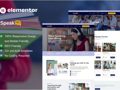 SpeakUp - Language Course & Translation Service Elementor Template Kit