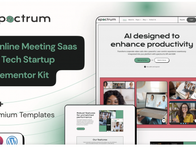Spectrum - Online Meeting Saas Elementor Pro Template Kit