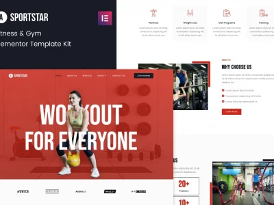 Sportstar - Fitness & Gym Elementor Template Kit