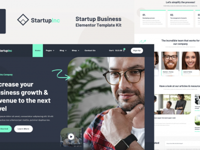 StartupInc - Startup Business Elementor Pro Template Kit