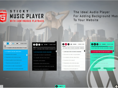 Sticky HTML5 Music Player WordPress Plugin