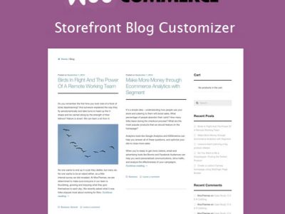 Storefront Blog Customiser