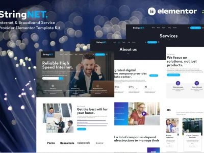 StringNET - Internet & Broadband Service Provider Elementor Template Kit