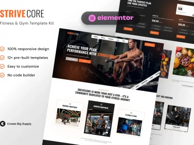 StriveCore - Fitness & Gym Elementor Template Kit