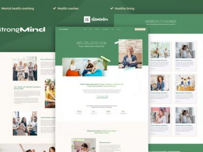 StrongMind - Mental Health & Psychologist Elementor Pro Template Kit