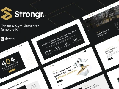 Strongr - Fitness & Gym Elementor Template Kit