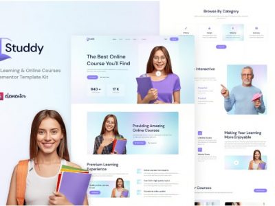 Studdy - E-Learning & Online Courses Elementor Template Kit