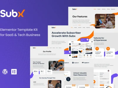 Subx - SaaS & Tech Business Elementor Template Kit