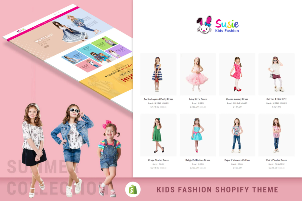 Susie  Kids Fashion Sectioned Shopify Theme