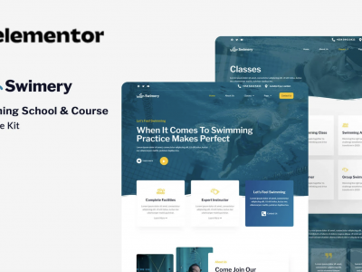 Swimery - Swimming School & Course Elementor Template Kit