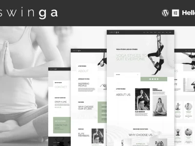 Swinga - Yoga Health Coach Fitness Studio Elementor Template Kit