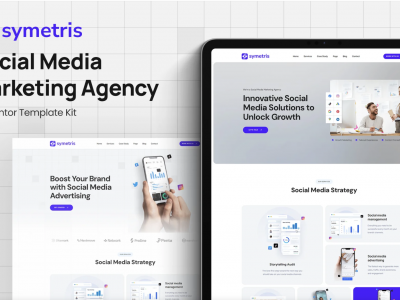 Symetris - Social Media Marketing Agency Elementor Template Kit