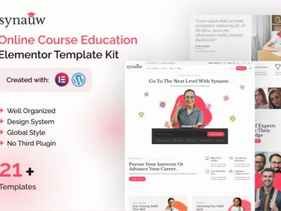 Synauw - Online Course Education Elementor Pro Template Kit