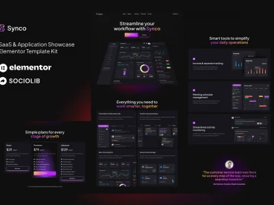 Synco - SaaS & Software Showcase Elementor Template Kit
